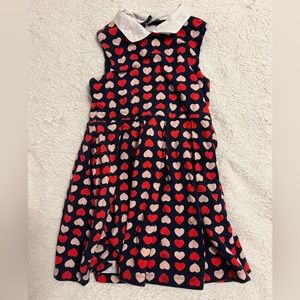 Janie and jack heart dress with collar and cut out in the back size 6